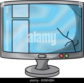 computer monitor icon Stock Vector