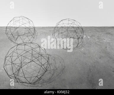 abstract of wireframe spheres Stock Photo