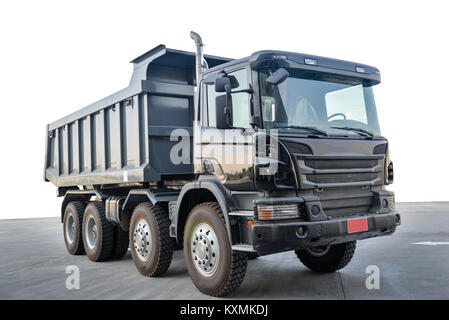 huge dump truck with isolated white background Stock Photo - Alamy