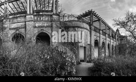 Hill Garden And Pergola Stock Photo