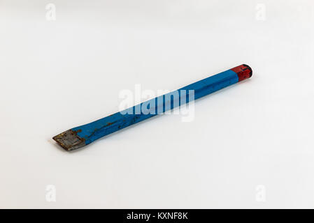 A stone chisel isolated on white background Stock Photo