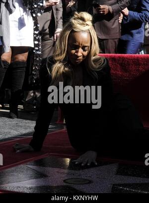 Los Angeles, California, USA. 11th Jan, 2018. Mary J. Blige attends the ceremony honoring her with a Star on The Hollywood Walk of Fame held on January 11, 2018 in Hollywood, California. Credit: Ringo Chiu/ZUMA Wire/Alamy Live News Stock Photo