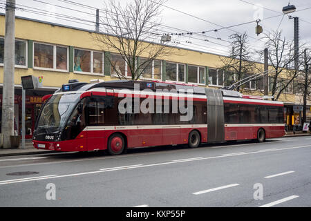 SALZBURG, AUSTRIA - DECEMBER 05, 2017:  Solaris Trollino 'MetroStyle' trolleybus Stock Photo