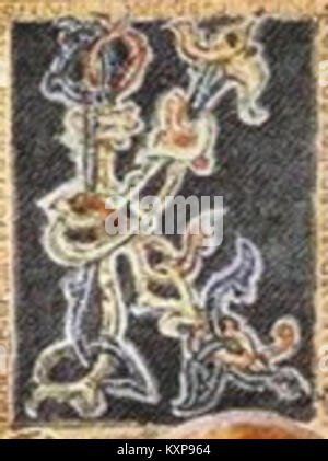 Detail of the Cyrillic letter 'Ю' from Elizaveta Bem's Azbuka ...