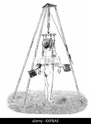 Page from Rainal Frères corset catalogue, illustrating figure 46 with design details and measurements of corsets. Stock Photo