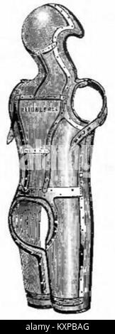 Page from the Rainal Frères corset catalogue, figure 1999, showing corset designs, patterns, and historical fashion details. Stock Photo