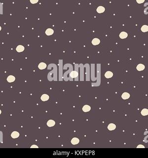 Seamless Pattern with big bubbles and dots on pink background. Vector Illustration Stock Vector