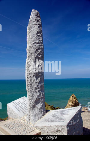 World War II Pointe du Hoc Ranger Monument Stock Photo