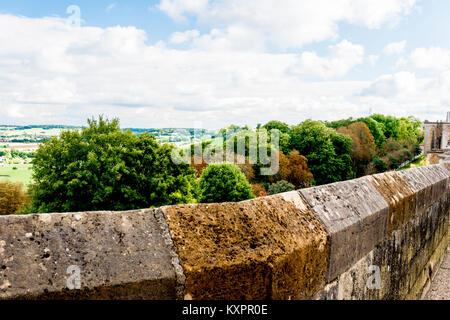 Langres (Lorraine, France): city walls; Langres (Lothringen, Frankreich): Stadtmauer Stock Photo