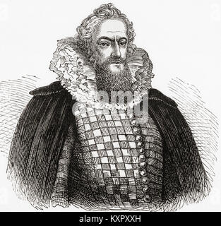 Robert Devereux, 2nd Earl of Essex, 1565 - 1601.  English nobleman and a favourite of Elizabeth I.  From Ward and Lock's Illustrated History of the World, published c.1882. Stock Photo