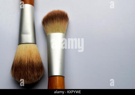 Make up brushes on white background Stock Photo