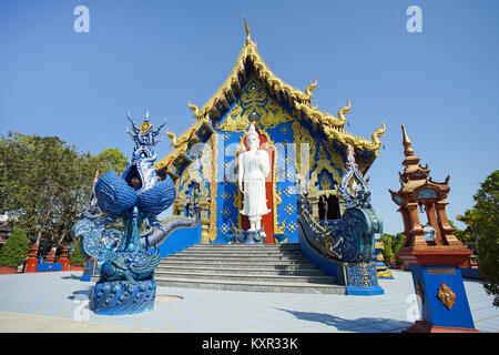CHIANG RAI, THAILAND - December 20, 2017: Very beautiful sculpture in the Wat Rong Sua Ten or Rong Sua Ten temple. This place is the popular attractio Stock Photo