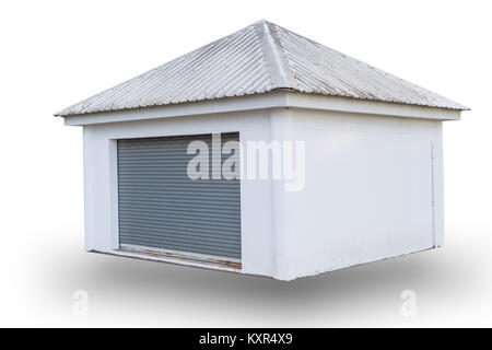 storage space house for rent isolated on white with clipping path Stock Photo