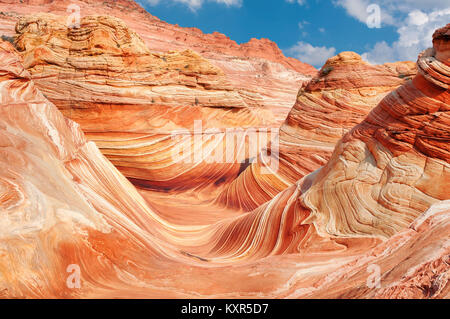 The Wave - Amazing rock formation in Arizona. Stock Photo