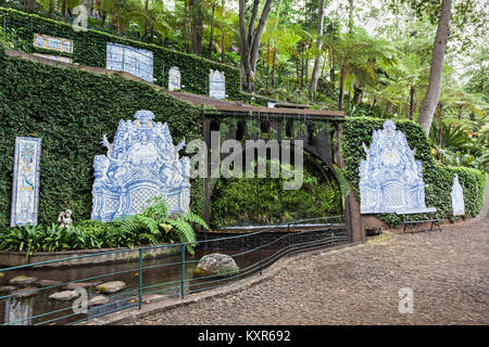 FUNCHAL, MADEIRA - JuLY 04: Monte Palace Tropican Garden on July 04, 2014 in Madeira, Portugal. Stock Photo