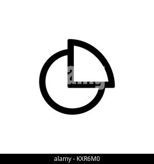 Pie diagramm icon for simple flat style ui design. Stock Vector