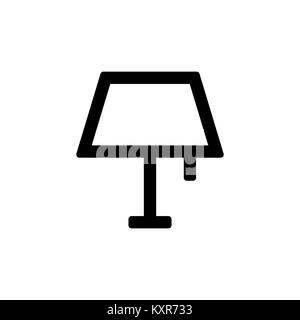 Lamp icon for simple flat style ui design. Stock Vector