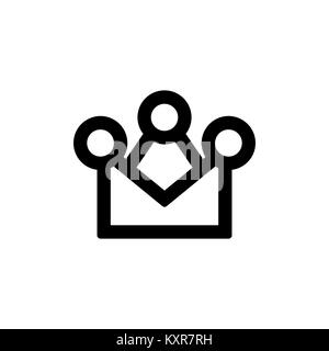 Crown icon for simple flat style ui design. Stock Vector