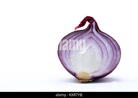Sliced Red Onion Isolated on white background Stock Photo