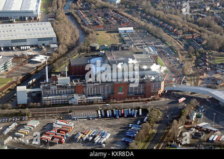 aerial view of the Kellogs factory in Manchester, UK Stock Photo