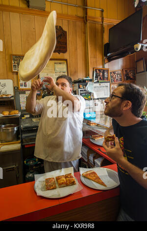 Pizza tours Brooklyn NYC Stock Photo