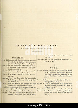 Bulletin de la Classe physico-mathématique de l'Académie impériale des sciences de Saint-Pétersbourg BHL45976997 Stock Photo