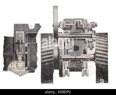Burrell traction engine, section (Army Service Corps Training, Mechanical Transport, 1911) Stock Photo