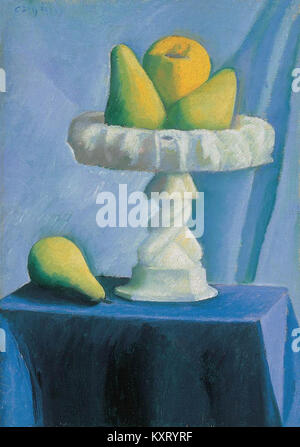 Still-life painting by Dezső Czigány showing pears, demonstrating early 20th-century European realism and artistic attention to everyday objects. Stock Photo