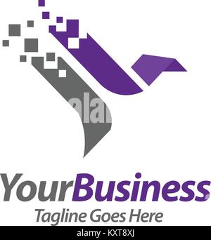 abstract bird consulting logo vector Stock Vector