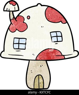 cartoon fairy mushroom house Stock Vector