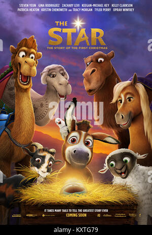 RELEASE DATE: November 17, 2017 TITLE: The Star STUDIO: Columbia Pictures DIRECTOR: Timothy Reckart PLOT: A small but brave donkey and his animal friends become the unsung heroes of the first Christmas. STARRING: Poster Art. (Credit Image: © Columbia Pictures/Entertainment Pictures) Stock Photo