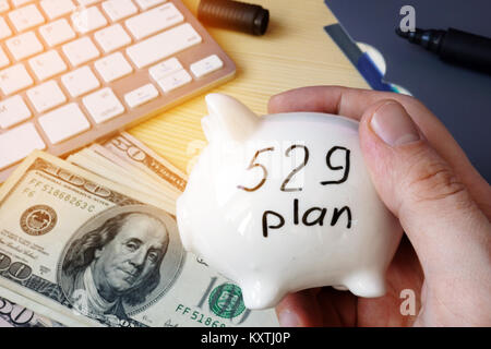 529 plan College Savings Plan concept. Stock Photo