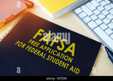 Free Application for Federal Student Aid (FAFSA). Stock Photo