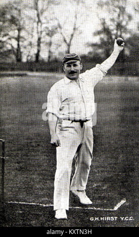 G H Hirst, (1871-1954) Yorkshire and England Cricketer. A popular player, coach and sports personality Stock Photo