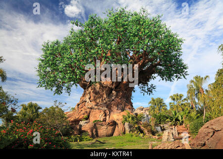 Tree of Life in Disney Animal Kingdom Theme Park, Orlando, Florida Stock Photo