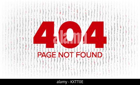 404 Error Web Page Vector. Oops Error Page Template. Network Trouble. Problem Screen Concept Illustration. Stock Vector