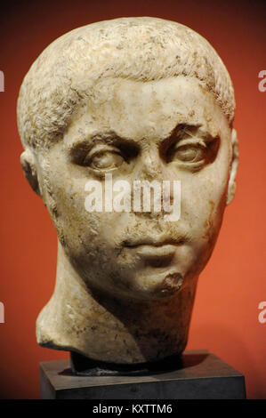 Severus Alexander (208-235). Roman emperor. Bust. Marble. Unknown artist. National Gallery. Oslo. Norway. Stock Photo