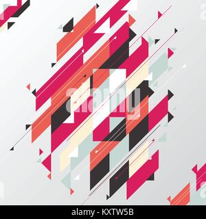 Abstract geometric modern diagonal and triangle element red tone color background. Vector illustration Stock Vector