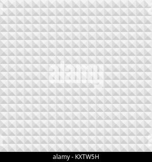 White pyramids pattern background and texture. Gray volumetric of a square. Vector illustration Stock Vector