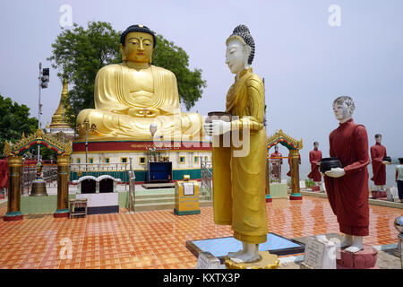 MANDALAY, MYANMAR - CIRCA APRIL 2017 Big seated Buddha on the Sagaing Hill Stock Photo