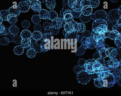 Abstract polygonal space with dots and lines Stock Photo