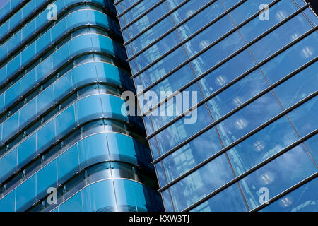 Generic close up of City office building abstract blue glass, Stock Photo