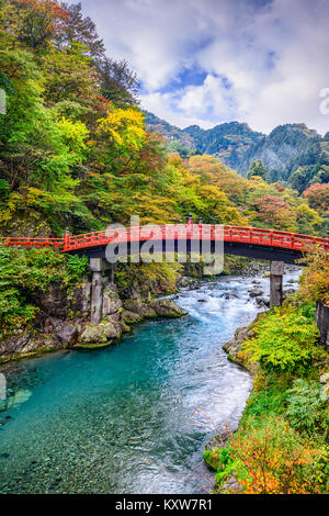 Nikko, Japan at Shinkyo Bridge. Stock Photo