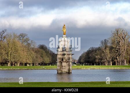 The Diana Fountain in Bushy Park , Hampton Court ,West London England UK Stock Photo