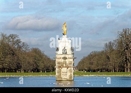 The Diana Fountain in Bushy Park , Hampton Court ,West London England UK Stock Photo