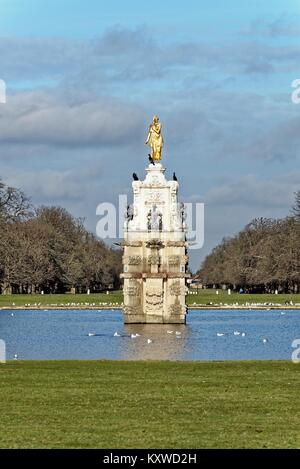 The Diana Fountain in Bushy Park , Hampton Court ,West London England UK Stock Photo