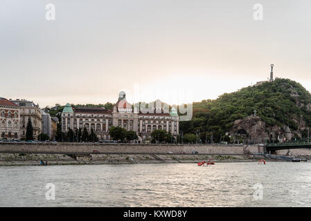 Budapest, Hungary - August 12, 2017:  Gellert Thermal Baths and Swimming Pool  in Budapest. The bath complex was built in the  Art Nouveau style. The  Stock Photo