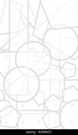 white background with repeating geometric elements Stock Photo