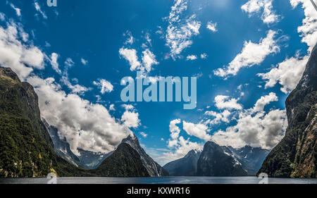 Mountains of Milford Sound, New Zealand Stock Photo