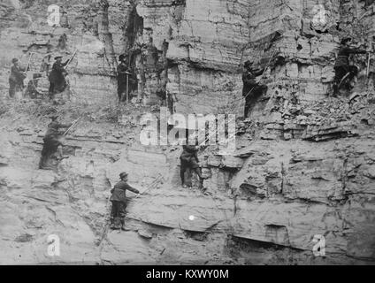 Swiss guides on Canadian Pacific Railroad Exploration for Routing through Canada Stock Photo